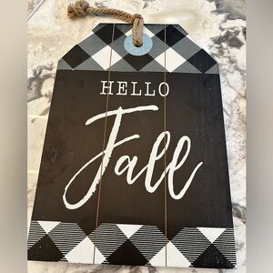Wooden Hello Fall Sign